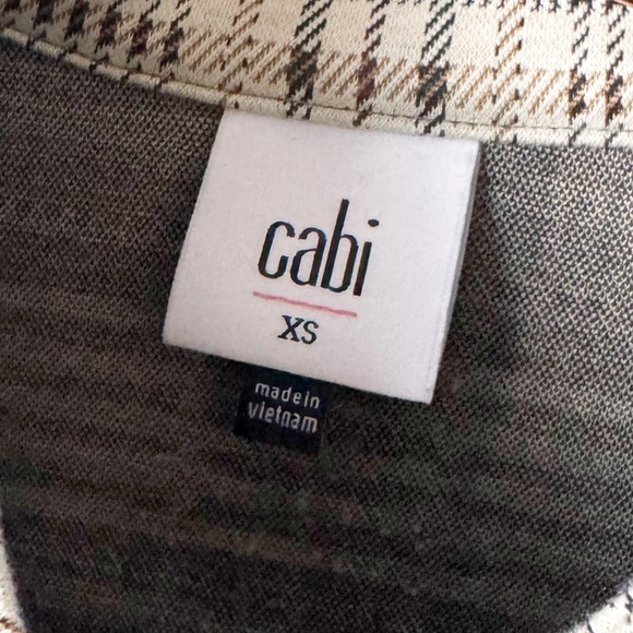 Cabi Travel Jacket #4498 Multi beige gold plaid - Picture 3 of 7